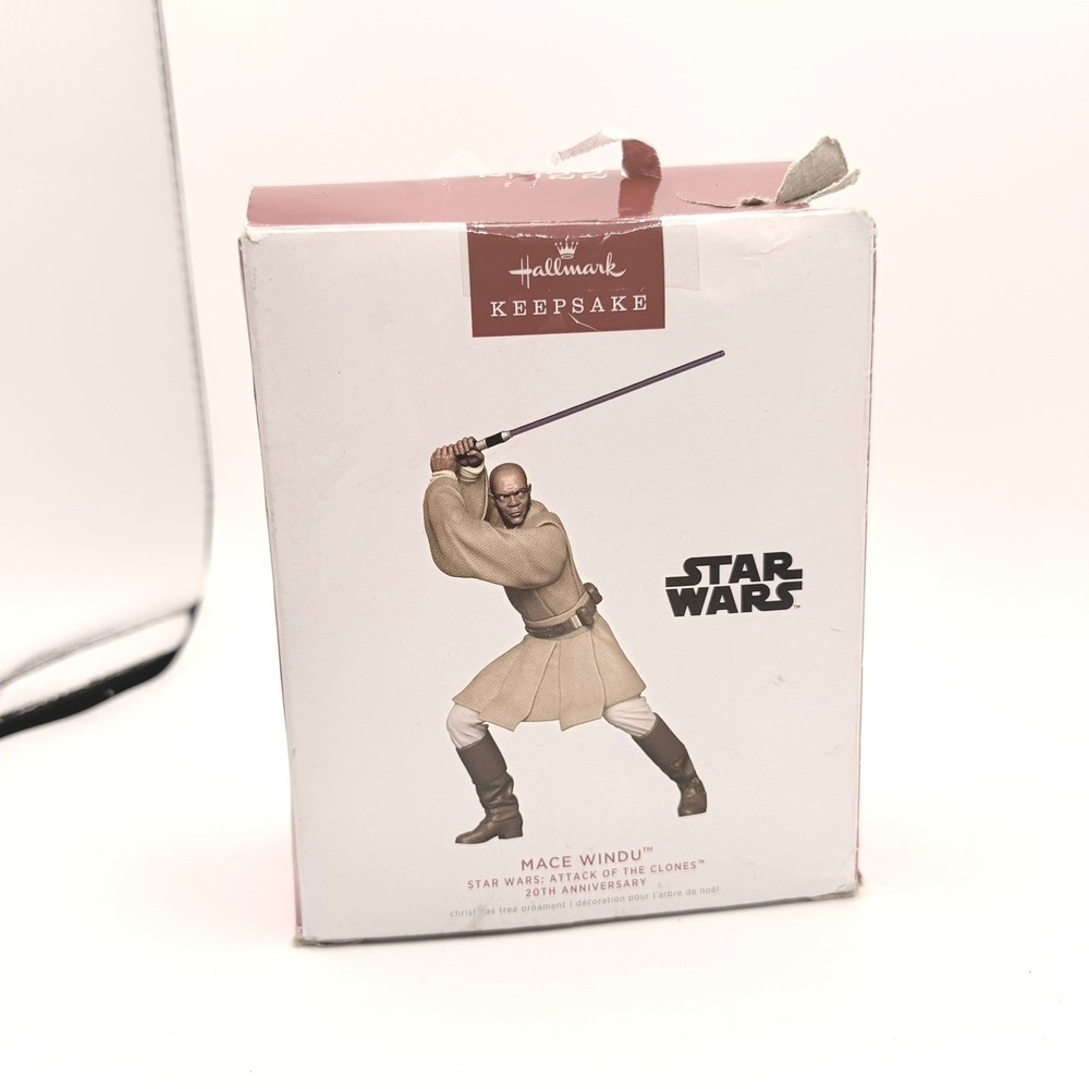 Hallmark Star Wars Mace Windu Ornament 2022 Attack of the‎ Clones 20th Anniv.